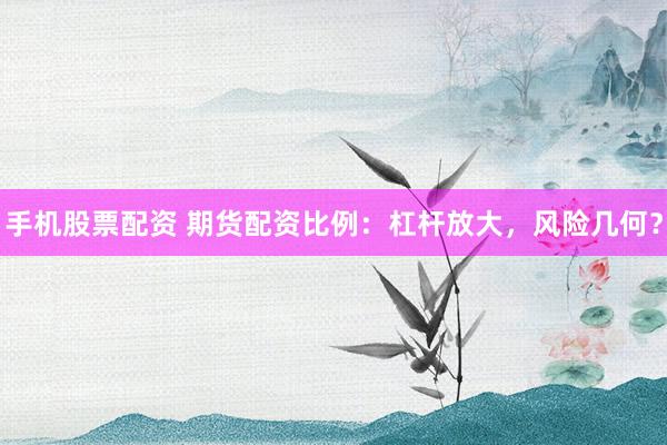 手机股票配资 期货配资比例：杠杆放大，风险几何？