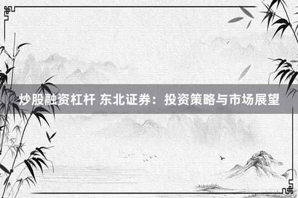 炒股融资杠杆 东北证券：投资策略与市场展望