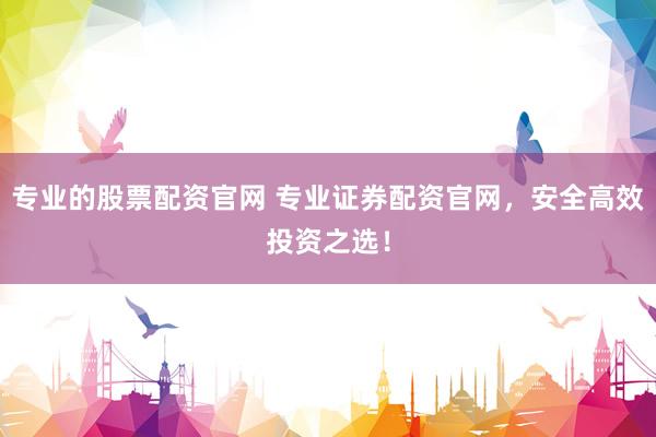 专业的股票配资官网 专业证券配资官网，安全高效投资之选！